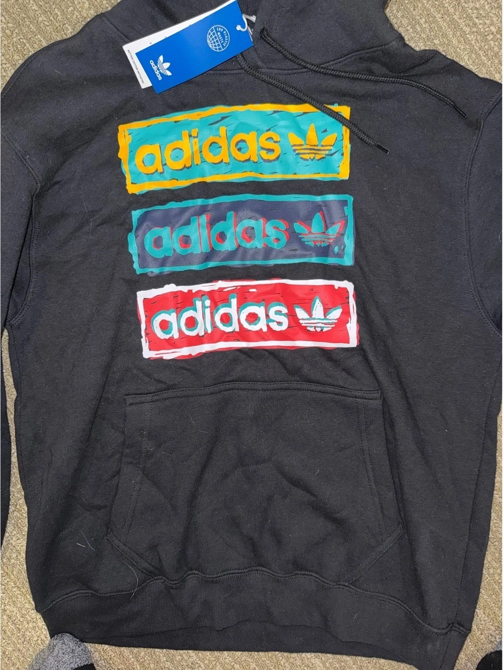Men’s Adidas Graphic Hoodie Size Medium New With Tags